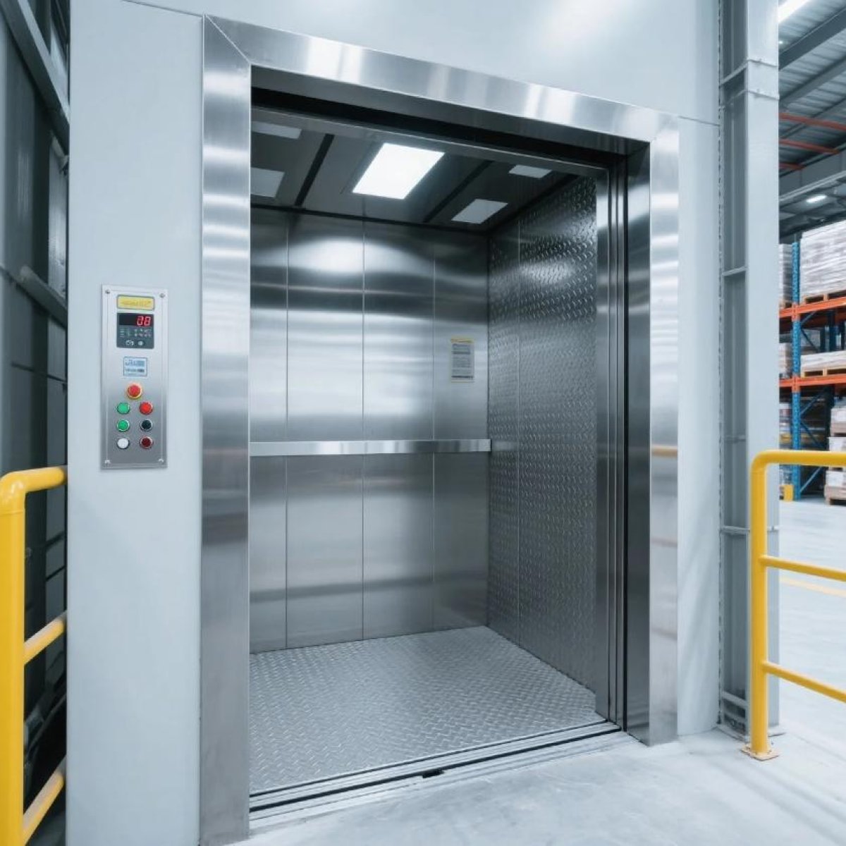 Traction freight lifts