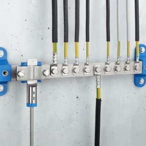 An equipotential bonding bar