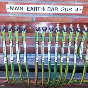 An equipotential bonding bar