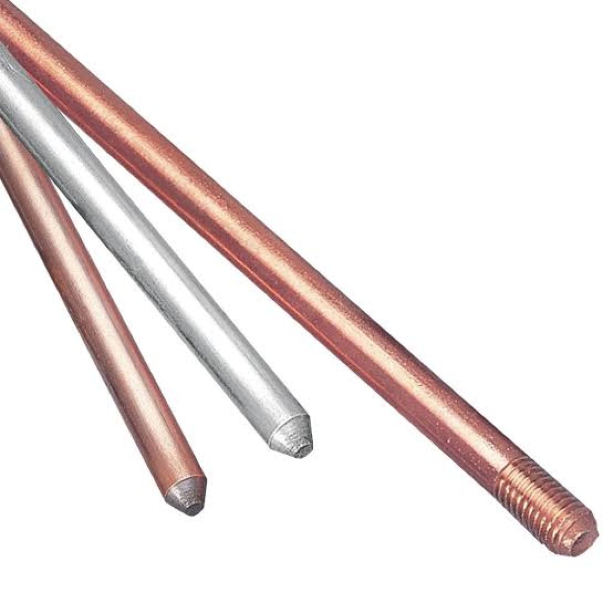 Galvanized steel ground rods