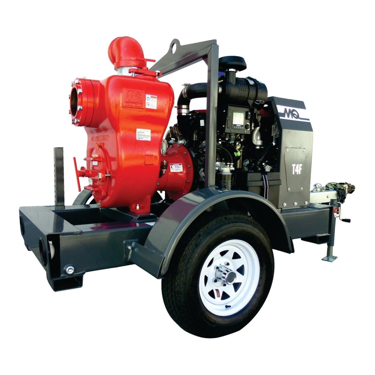 Trailer-mounted trash pumps