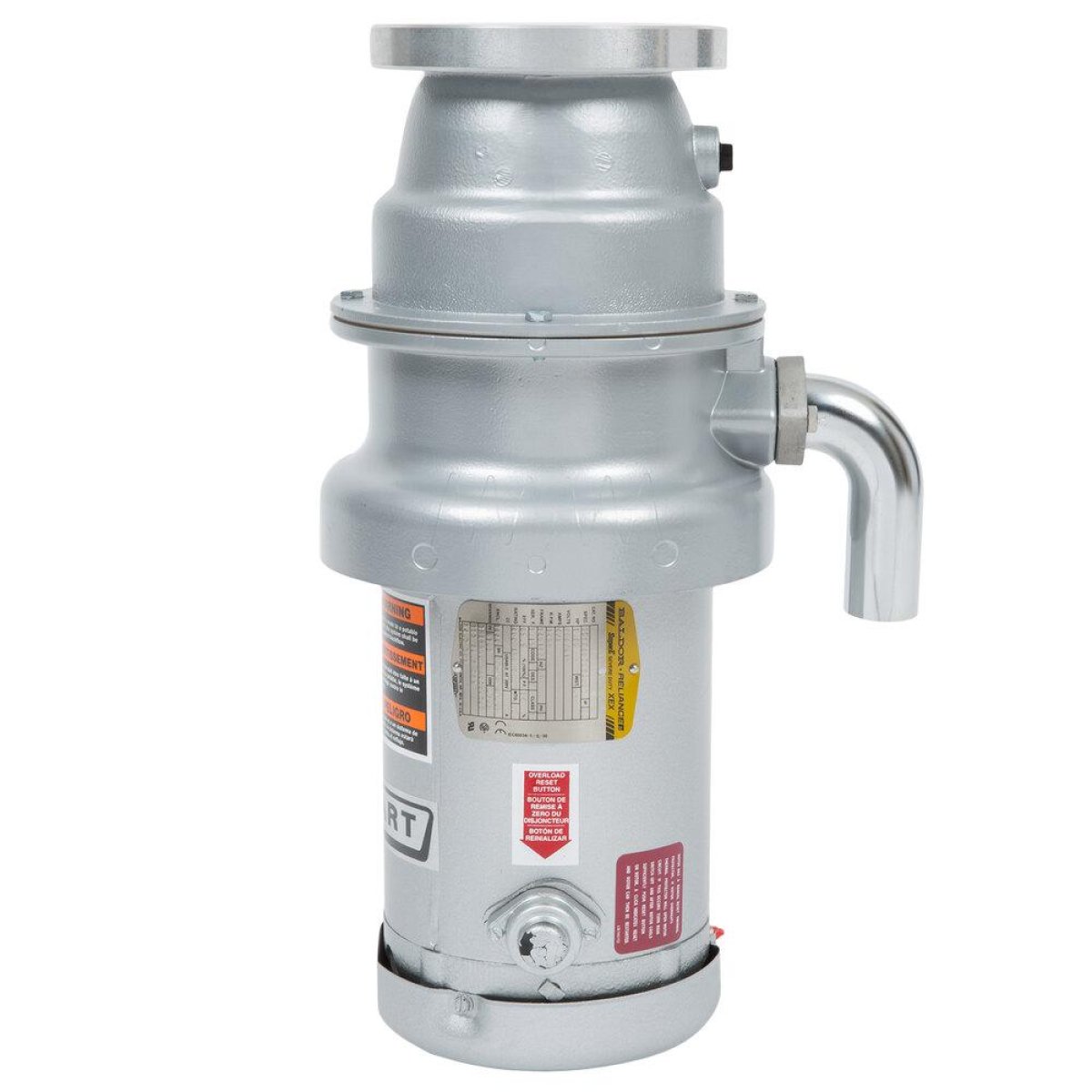 Commercial food waste disposers