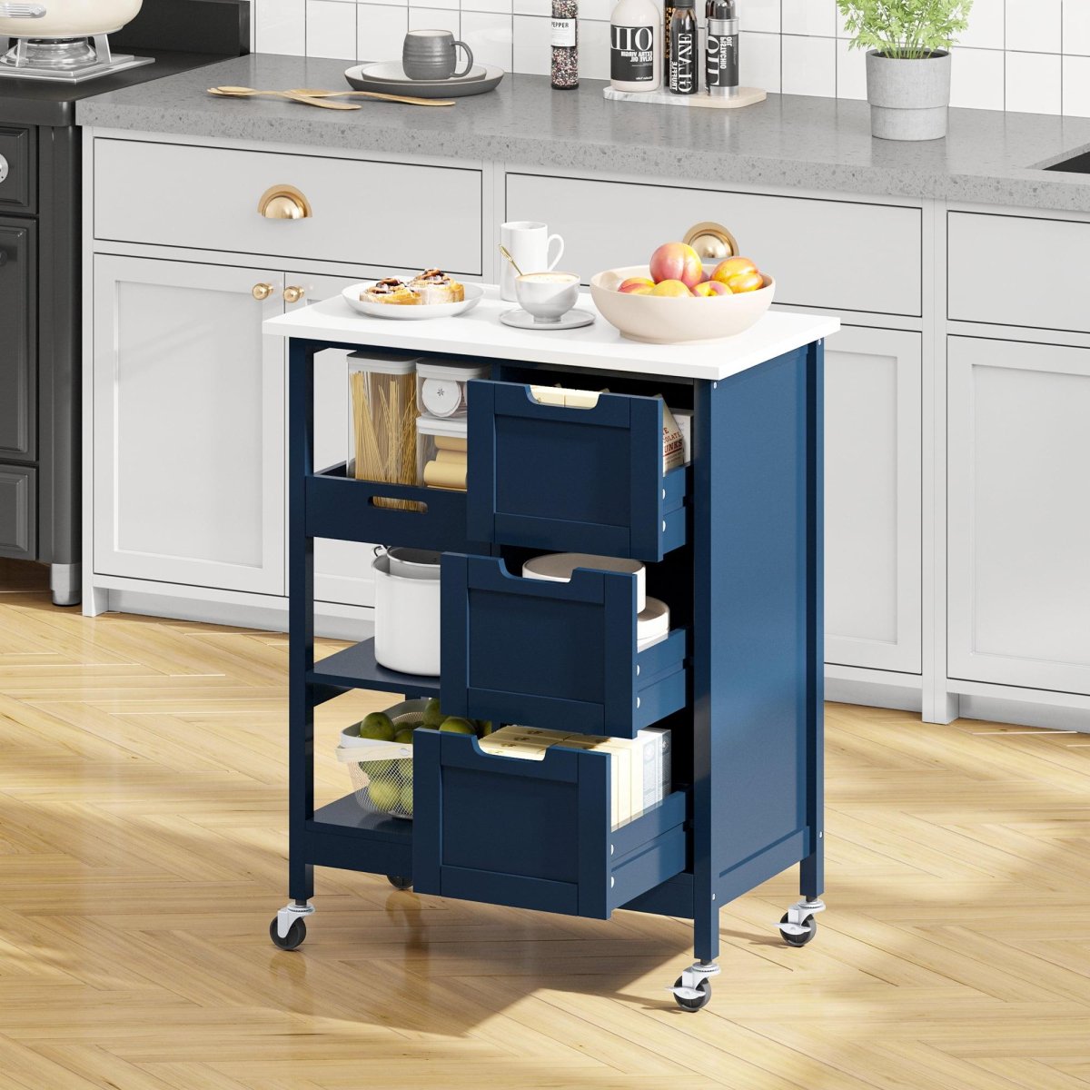 Kitchen Trolley Storage Cabinet