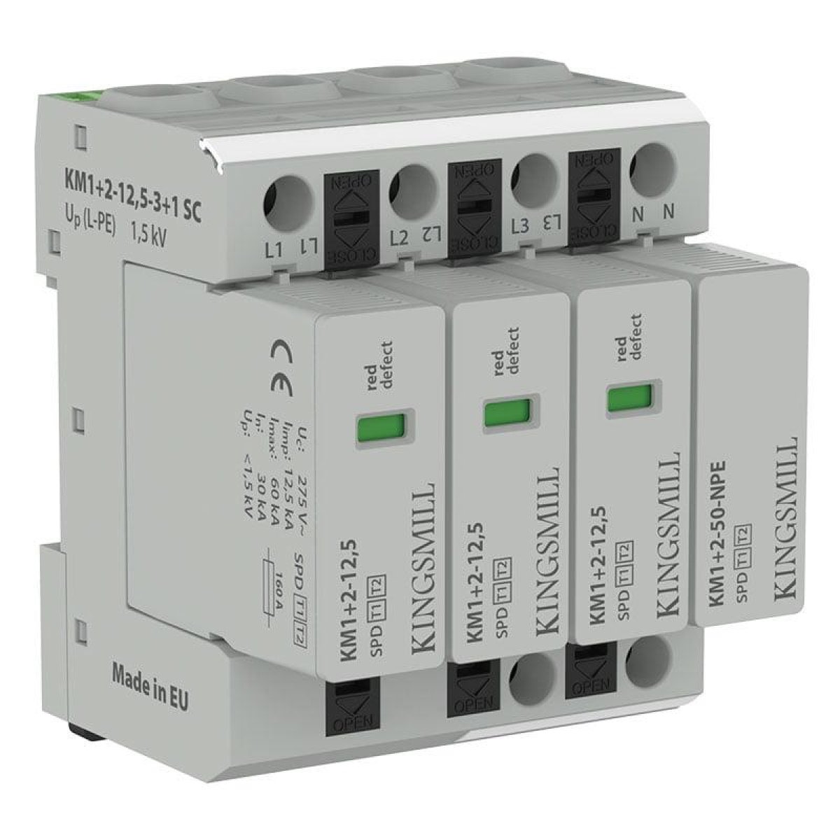 Combined Type 1+2 Surge Protection Device (SPD)