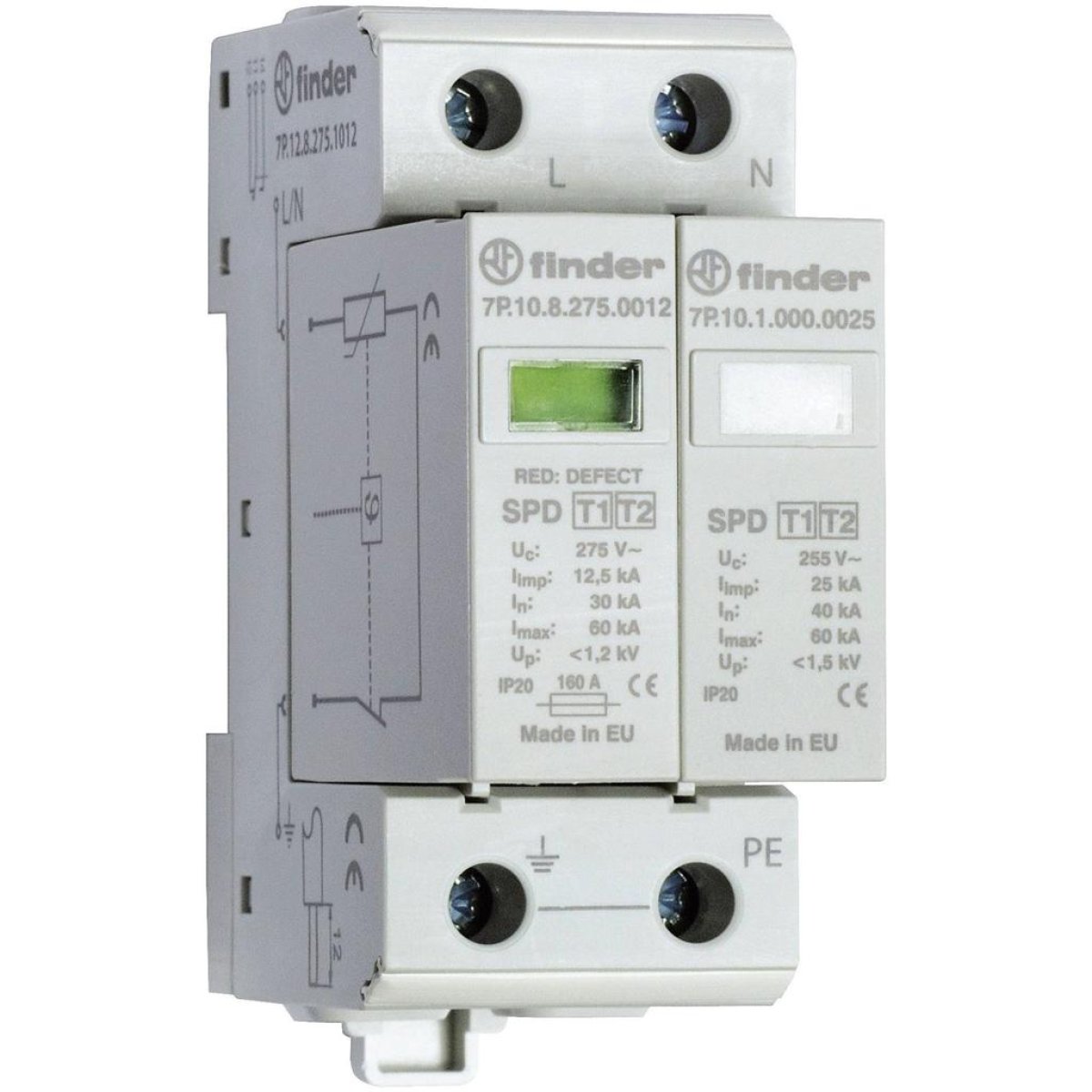 Combined Type 1+2 Surge Protection Device (SPD)