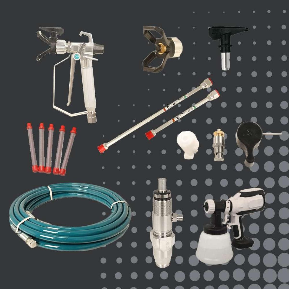 Air hose and spray accessories