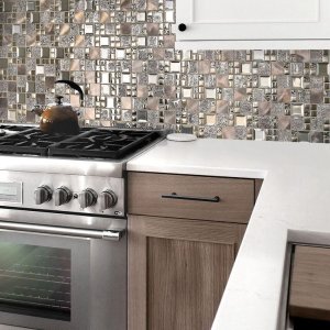 Metal mosaic tiles