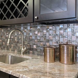 Metal mosaic tiles