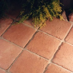 Terracotta paving tiles
