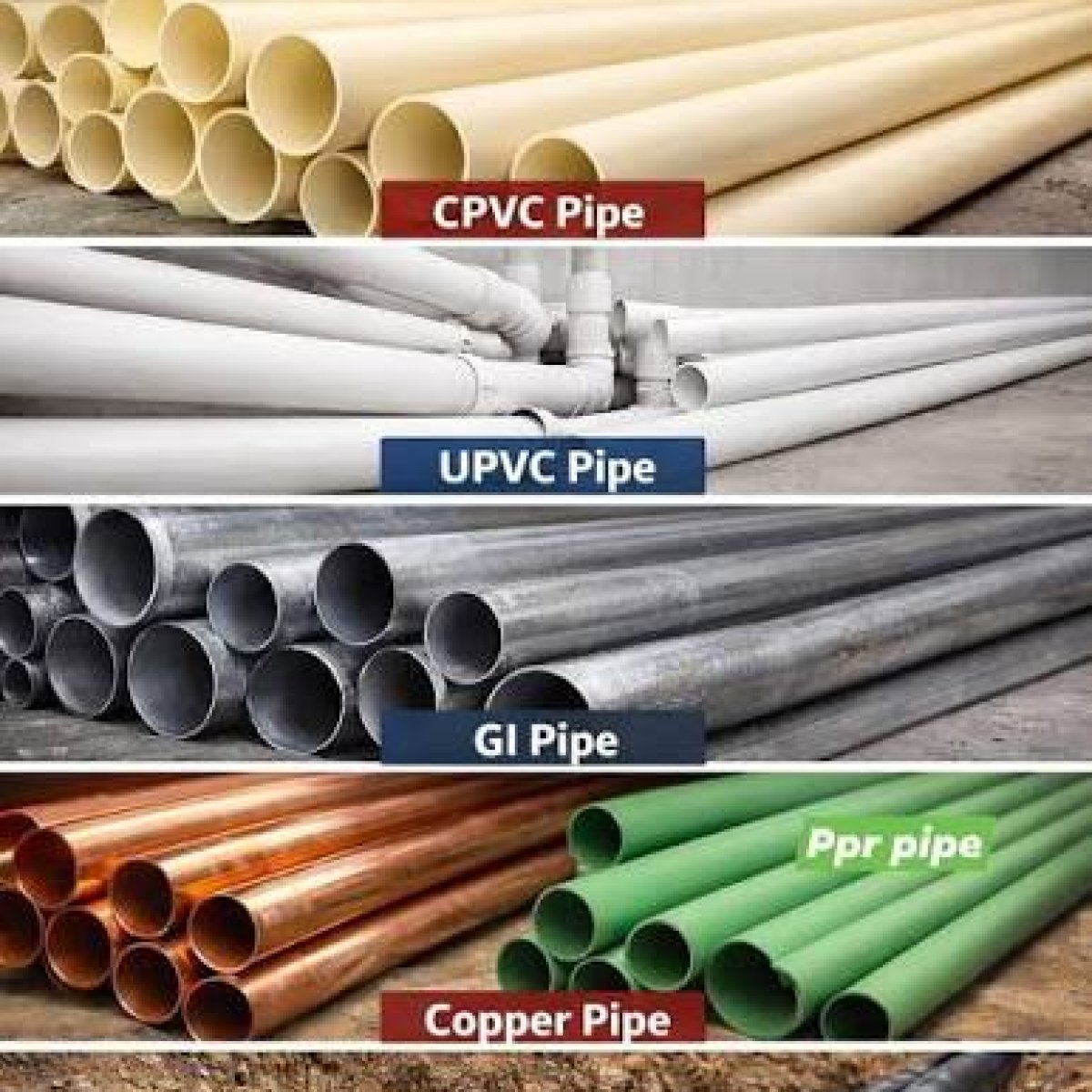 PVC/UPVC/CPVC/GI Pipe