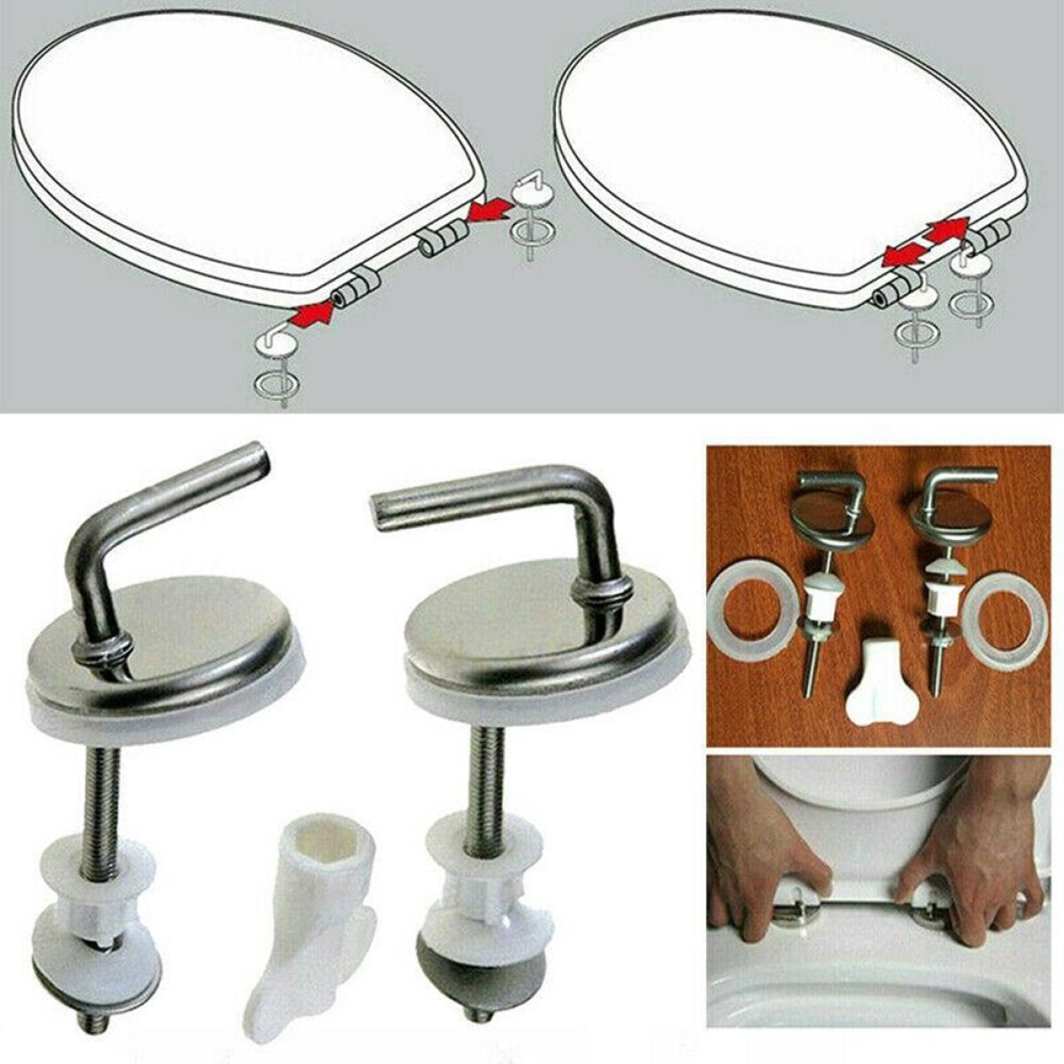 Toilet Seat Hinge Fixing Kit