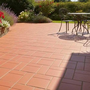 Terracotta paving tiles