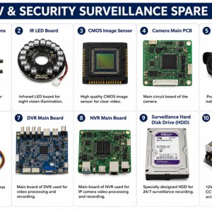CCTV and Security Surveillance Spare Parts